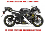Rockstar Outline for Kawasaki ZX-6R 2007-2008